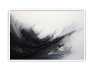 Abstract Black Grey Painting Framed Print
