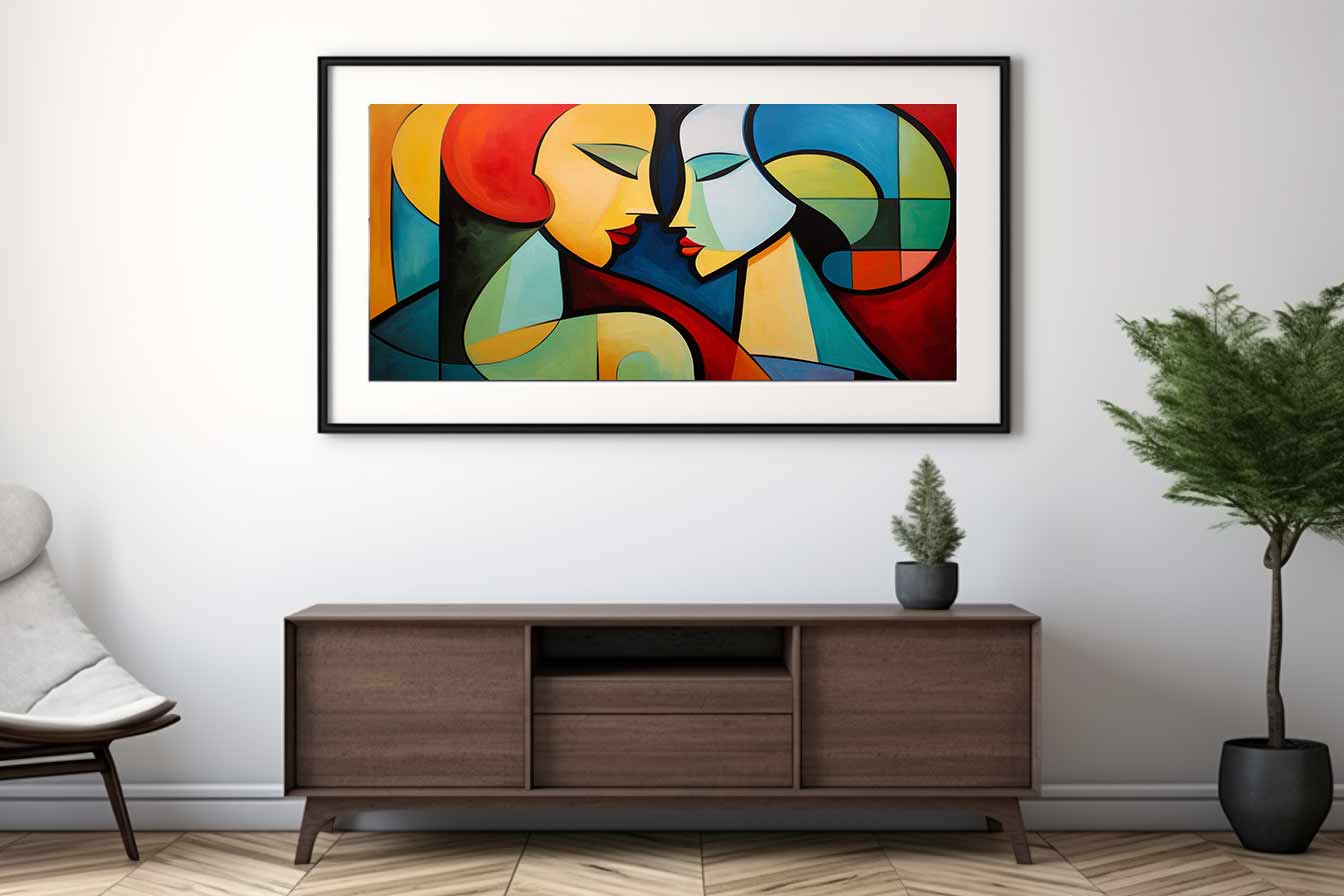 Two Women Modern Art Painting