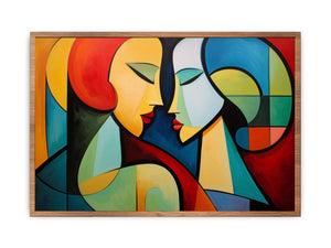 Two Women Modern Art Painting Poster