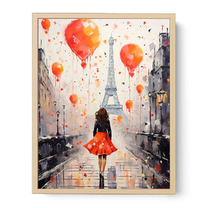 Walk in paris Streched canvas