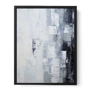Abstract Knife Grey Art Painting Canvas Print