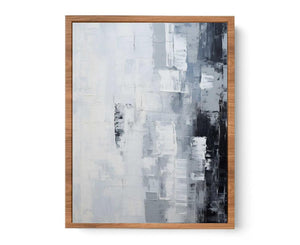 Abstract Knife Grey Art Painting Poster
