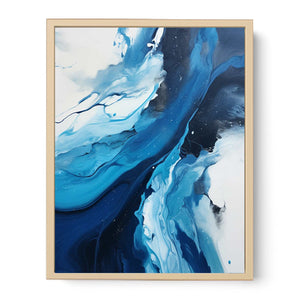 Blue Black Abstract Painting Streched canvas