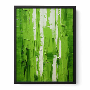 Green Knife Abstract Art Painting Canvas Print