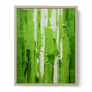 Green Knife Abstract Art Painting Art Print