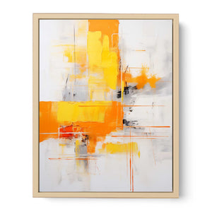 Brown Yellow Abstract Painting Streched canvas
