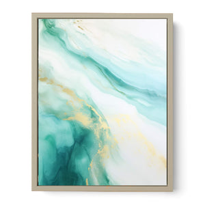 Sea Green Abstract Painting Art Print