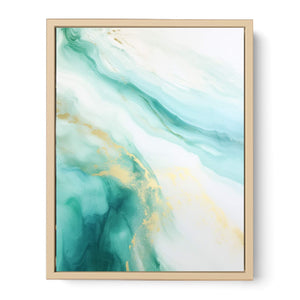 Sea Green Abstract Painting Streched canvas