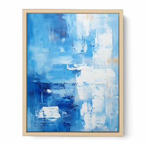 Abstract Blue Painting Streched canvas