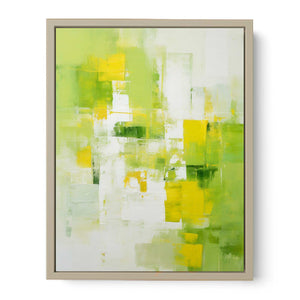 Green Yellow Abstract Painting Art Print