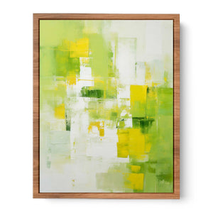 Green Yellow Abstract Painting Poster
