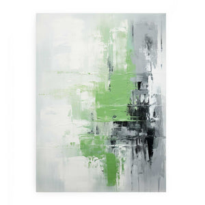 Green Grey Abstract Painting