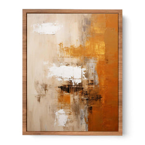 Green Orange Abstract Painting Poster