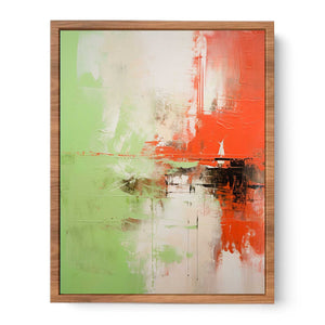 Abstract Painting Red Green Poster
