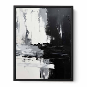 Abstract Black Painting Canvas Print