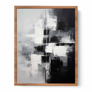 Black And Grey Abstract Painting Poster