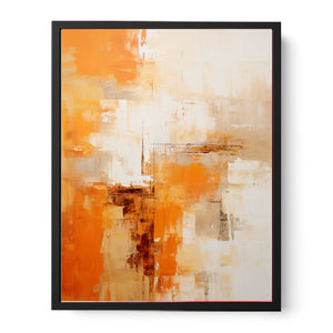 Orange Yellow Abstract Painting Canvas Print