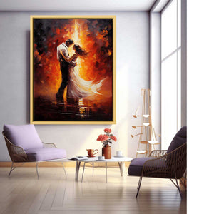 Abstract Couple Dancing Art Painting