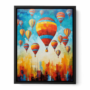 Hot Balloons Modern Painting Canvas Print