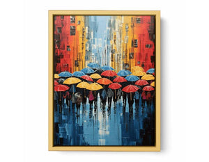 Umbrella Modern Art Painting Streched canvas