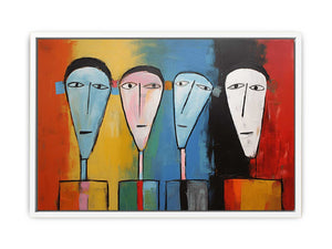 Cubist Portrait Framed Print
