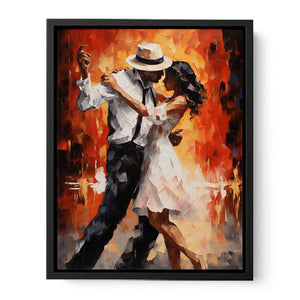 Abstract Couple Dance Canvas Print