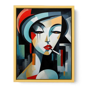 Cubist Muse Streched canvas