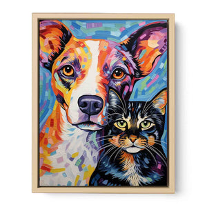 Cat Dog Art Print