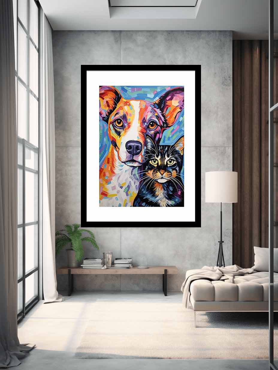 Cat Dog Painting