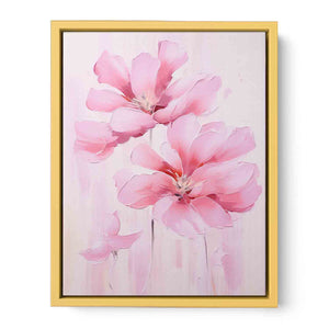 Pink Flower Modern Art Painting Streched canvas