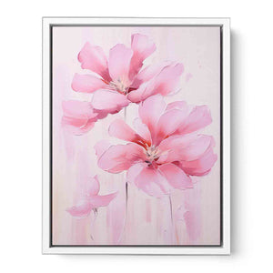 Pink Flower Modern Art Painting Framed Print