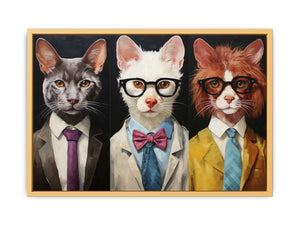 Modern Animal with Glasses Streched canvas