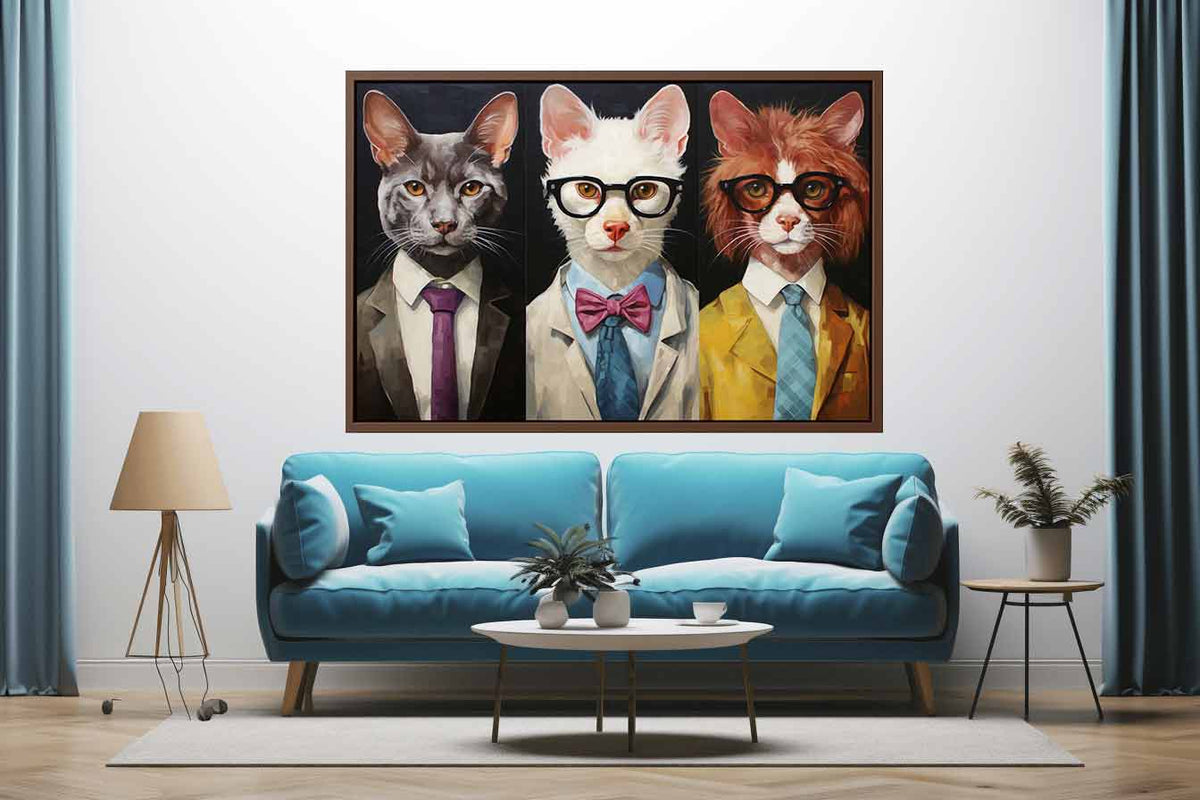 Modern Animal with Glasses Painting