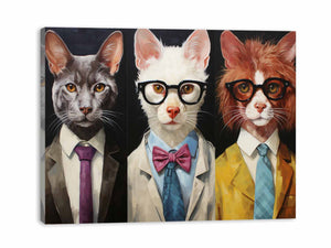 Modern Animal with Glasses Painting