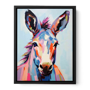 Modern Donkey Canvas Print