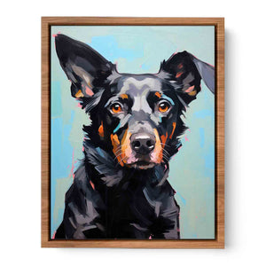 Modern Black Dog Poster