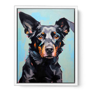 Modern Black Dog Framed Print