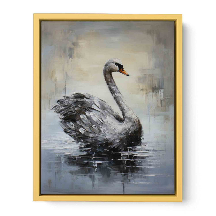 Modern Art Painting Grey Bird   Poster
