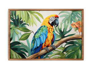 Modern Tropical Parrot Poster
