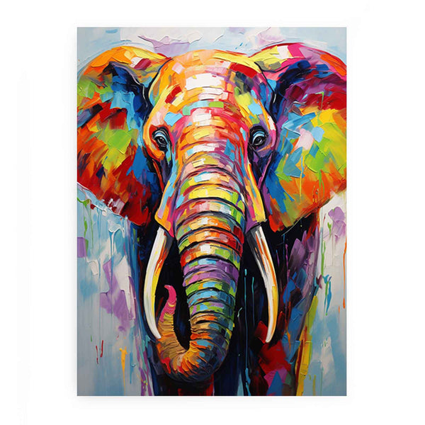Modern Art Painting Elephant Teeth  