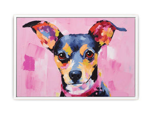 Pink Dog Framed Print