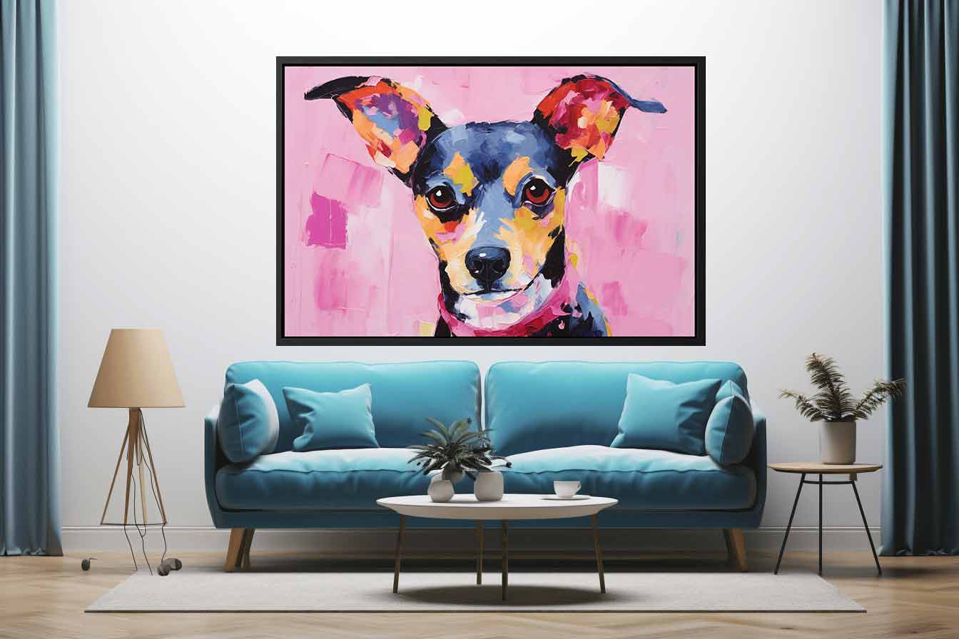 Pink Dog Painting