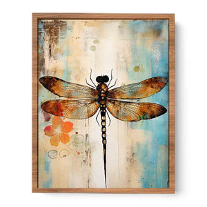 Vinatge Dragonfly Poster