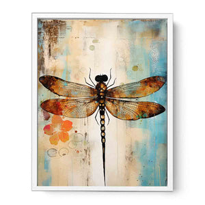 Vinatge Dragonfly Framed Print