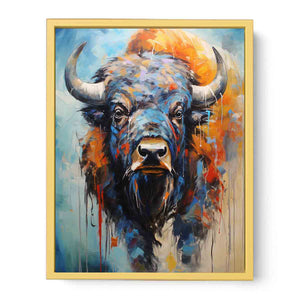 Modern Buffalo Art Painting Poster