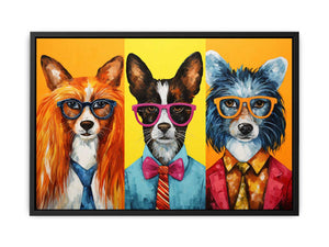 Modern Animals with Glasses Canvas Print