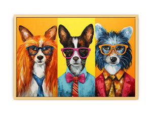 Modern Animals with Glasses Streched canvas