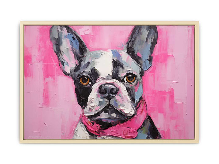 Modern Art Painting Pug Dog  Framed Print