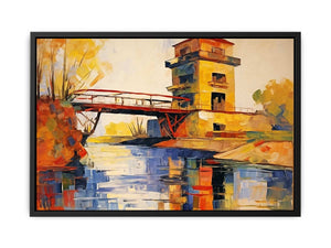 Building Modern Art Painting Canvas Print