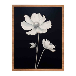 White Flower Painting Poster